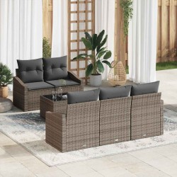 Sonata H Градински Софа Комплект с възглавница 6 pcs Сив 55 x 55 x 37 см - Градински Дивани и Пейки