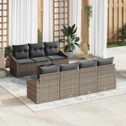 Sonata H Градински Софа Комплект с възглавница 8 pcs Сив 55 x 55 x 37 см - Градински Дивани и Пейки