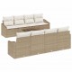 Sonata H Градински Софа Комплект 9 pcs Бежов и кремав 55 x 55 x 37 см