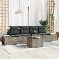 Sonata H Градински Софа Комплект с възглавница 5 pcs Сив 55 x 55 x 37 см - Градински Дивани и Пейки