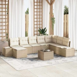 Sonata H Градински Софа Комплект 9 pcs 319 x 209 x 85 см Полиратан - Градински Дивани и Пейки