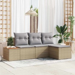 Sonata H с възглавница Регулирума 4 pcs Бежово 239 x 117 x 37 см - Градински Дивани и Пейки
