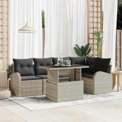 Sonata H Градински Софа Комплект 6 pcs Светлосиво 100 x 55 x 73 см - Градински Дивани и Пейки