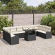 Sonata H Градински Софа Комплект 11 pcs Черно и кремаво 100 x 55 x 73 см