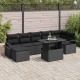 Sonata H Градински Софа Комплект с възглавница 8 pcs Черно
