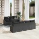 Sonata H Градински Софа Комплект 8 pcs Черно 100 x 55 x 73 см