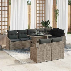 Sonata H Градински Софа Комплект 9 pcs Сив 100 x 55 x 73 см - Градински Дивани и Пейки