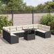 Sonata H Градински Софа Комплект 11 pcs Черно и кремаво 100 x 55 x 73 см