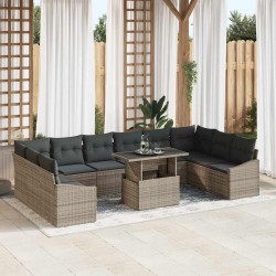 Sonata H Градински Софа Комплект 11 pcs Сив 100 x 55 x 73 см - Градински Дивани и Пейки