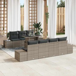 Sonata H Градински Софа Комплект 8 pcs Сив 100 х 55 х 73 см - Градински Дивани и Пейки