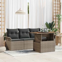 Sonata H Градински Софа Комплект 5 pcs Сив 100 x 55 x 73 см - Градински Дивани и Пейки