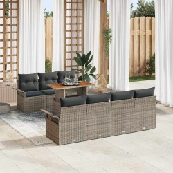 Sonata H Градински Софа Комплект 8 pcs Сив 100 x 55 x 73 см - Градински Дивани и Пейки
