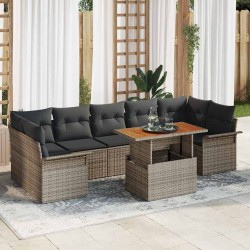 Sonata H Градински Софа Комплект 8 pcs Сив 100 x 55 x 73 см - Градински Дивани и Пейки