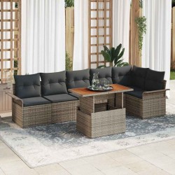 Sonata H Градински Софа Комплект 7 pcs Сив 100 x 55 x 73 см - Градински Дивани и Пейки