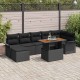 Sonata H Градински Софа Комплект с възглавница 8 pcs Черно