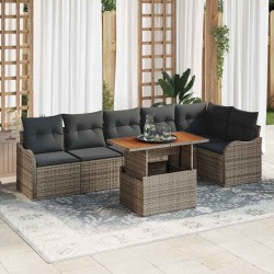 Sonata H Градински Софа Комплект 7 pcs Сив 100 x 55 x 73 см - Градински Дивани и Пейки