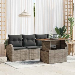 Sonata H Градински Софа Комплект 5 pcs Сив 100 x 55 x 73 см - Градински Дивани и Пейки