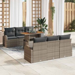 Sonata H Градински Софа Комплект 7 pcs Сив 100 x 55 x 73 см - Градински Дивани и Пейки
