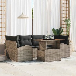 Sonata H Градински Софа Комплект 7 pcs Сив 100 x 55 x 73 см - Градински Дивани и Пейки