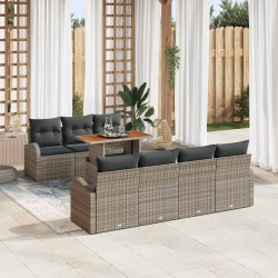 Sonata H Градински Софа Комплект 8 pcs Сив 100 x 55 x 73 см - Градински Дивани и Пейки