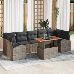 Sonata H Градински Софа Комплект 8 pcs Сив 100 x 55 x 73 см - Градински Дивани и Пейки