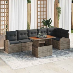 Sonata H Градински Софа Комплект 7 pcs Сив 100 x 55 x 73 см - Градински Дивани и Пейки