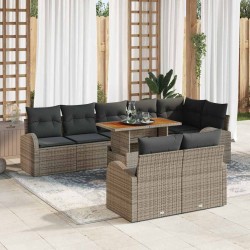 Sonata H Градински Софа Комплект 9 pcs Сив 100 x 55 x 73 см - Градински Дивани и Пейки