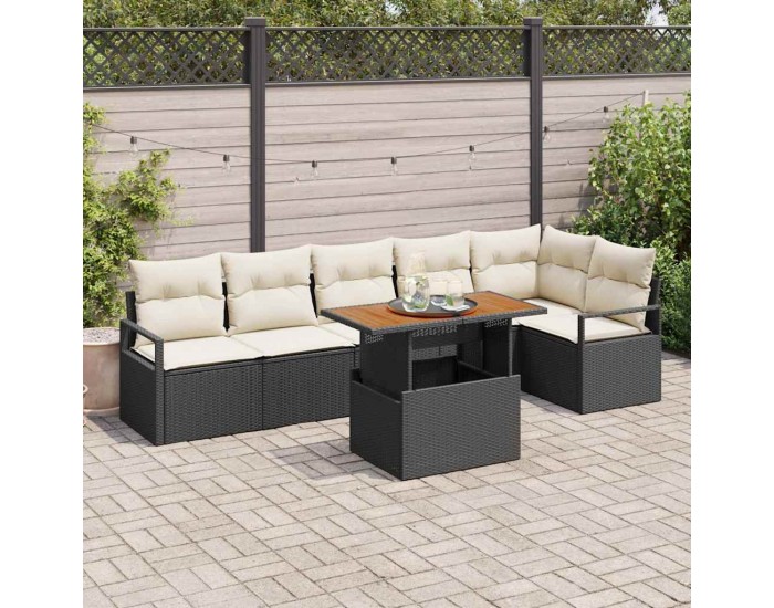 Sonata H Комплект за хранене в градината 7 pcs Черен и кремав