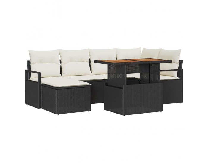 Sonata H Комплект за хранене в градината 7 pcs Черен и кремав