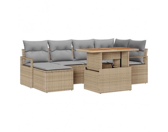 Sonata H Комплект за хранене в градината 7 pcs Бежово и сиво