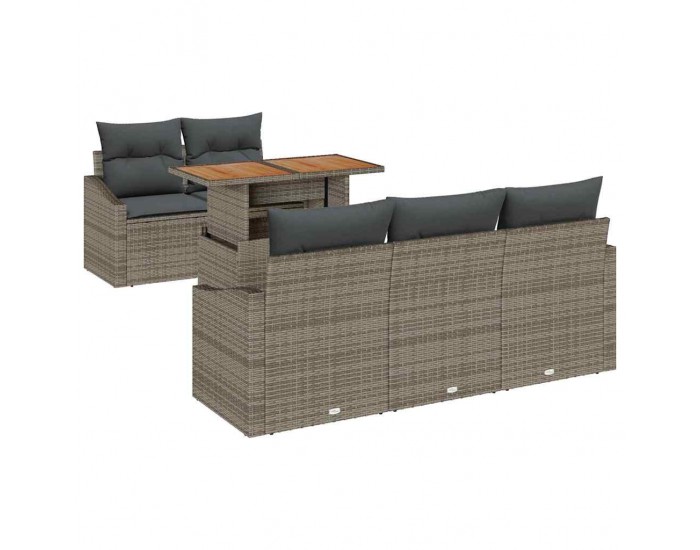 Sonata H Комплект за хранене в градината Сив и кафяв 100 x 55 x 73 см