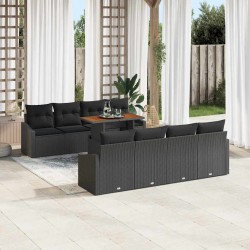 Sonata H Комплект за хранене в градината Черен и кафяв 100 x 55 x 73 см - Градински Дивани и Пейки