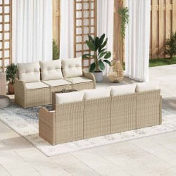 Sonata H Градински Софа Комплект 8 pcs Бежов и кремав 55 x 55 x 37 см - Градински Дивани и Пейки