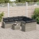 Sonata H Градински Софа Комплект 9 pcs Светло сиво и тъмно сиво