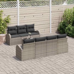 Sonata H Градински Софа Комплект с възглавница 8 pcs Сив 55 x 55 x 37 см - Градински Дивани и Пейки