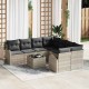 Sonata H Градински Софа Комплект 9 pcs Светло сиво и тъмно сиво
