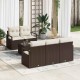 Sonata H Градински Софа Комплект 6 pcs Кафяв и Кремав 55 x 55 x 37 см