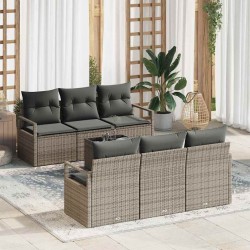Sonata H Градински Софа Комплект с възглавница 7 pcs Сив 55 x 55 x 37 см - Градински Дивани и Пейки