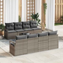Sonata H Градински Софа Комплект с възглавница 9 pcs Сив 55 x 55 x 37 см - Градински Дивани и Пейки