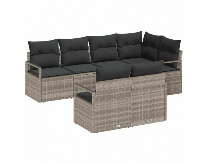 Sonata H Градински Софа Комплект с възглавница 7 pcs Светлосиво