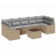 Sonata H Градински Софа Комплект 8 pcs Бежово и сиво 55 x 55 x 37 см