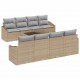 Sonata H Градински Софа Комплект 7 pcs Бежово и сиво 55 x 55 x 37 см