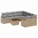 Sonata H Градински Софа Комплект 9 pcs Бежово и сиво 55 x 55 x 37 см