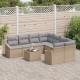 Sonata H Градински Софа Комплект 9 pcs Бежово и сиво 55 x 55 x 37 см