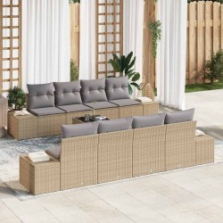 Sonata H Градински Софа Комплект 7 pcs Бежово и сиво 55 x 55 x 37 см - Градина