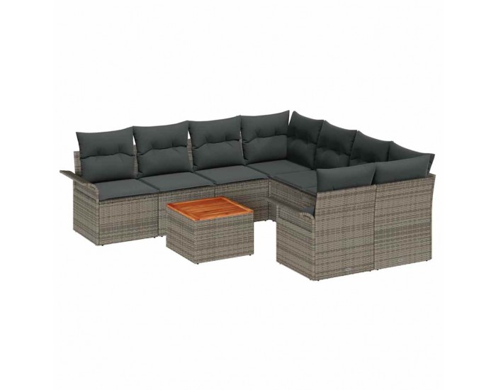 Sonata H Градински Софа Комплект с възглавница 9 pcs Сив 55 x 55 x 37 см