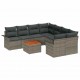 Sonata H Градински Софа Комплект с възглавница 9 pcs Сив 55 x 55 x 37 см