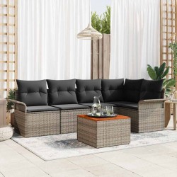 Sonata H Градински Софа Комплект с възглавница 6 pcs Сив 55 x 55 x 37 см - Градински Дивани и Пейки