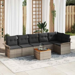 Sonata H Градински Софа Комплект с възглавница 7 pcs Сив 55 x 55 x 37 см - Градински Дивани и Пейки