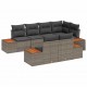Sonata H Градински Софа Комплект 7 pcs Сив 264 x 154 x 85 см Полиратан